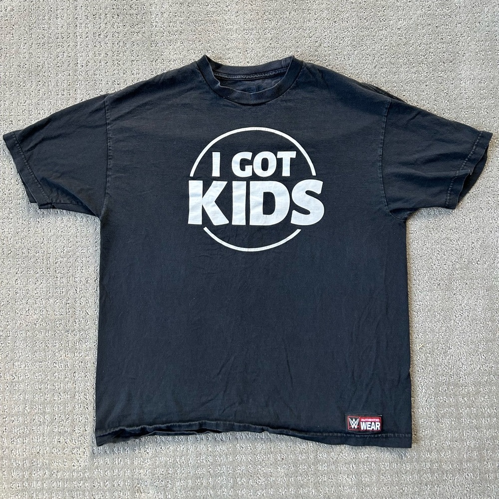 Vintage Heath Slater “I Got Kids” T shirt WWE authentic wear